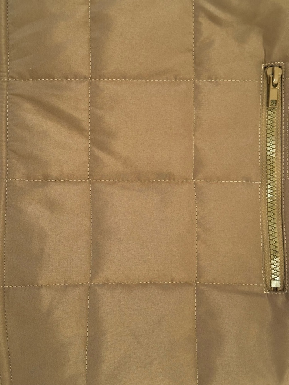 Nomad Craft + Flow Puffer Vest Sz S Tan Cream Colorblock Quilted Zip Lightweight - Picture 10 of 16